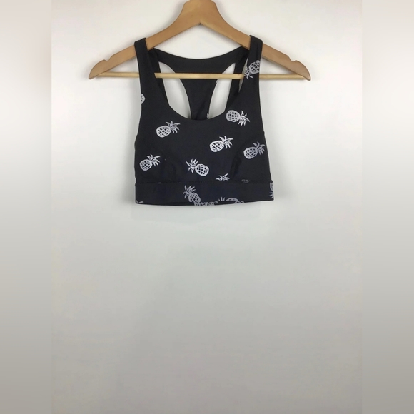 COTTON ON BODY Sportswear Set Fitness Black White Pineapple Pattern Tops + Short - Picture 5 of 6